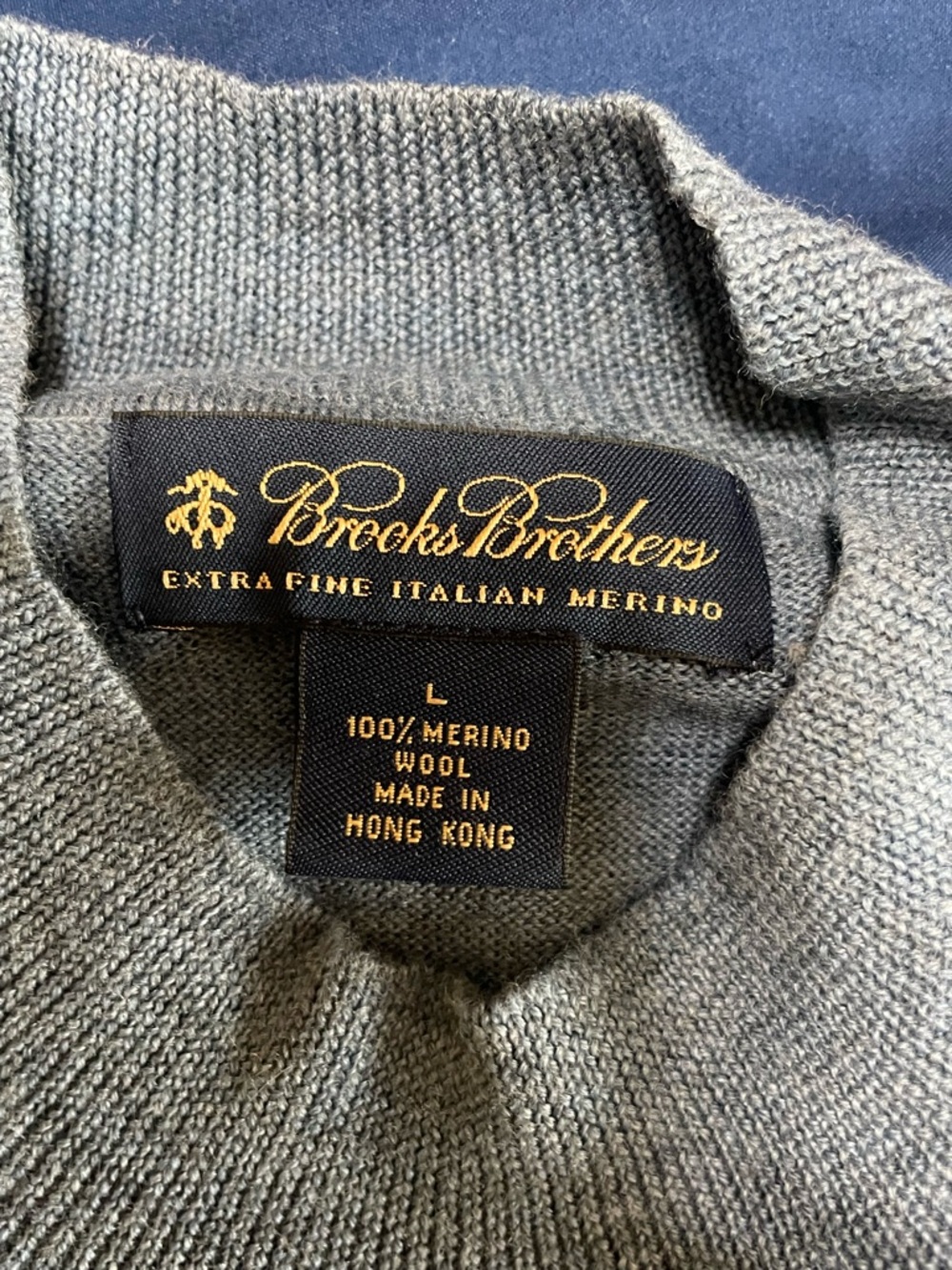 Brooks Brothers Sweater Mens L Extra Fine Italian Merino Wool Crewneck Pullover - Picture 2 of 7